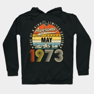 Awesome Since May 1973 Vintage 50th Birthday Hoodie